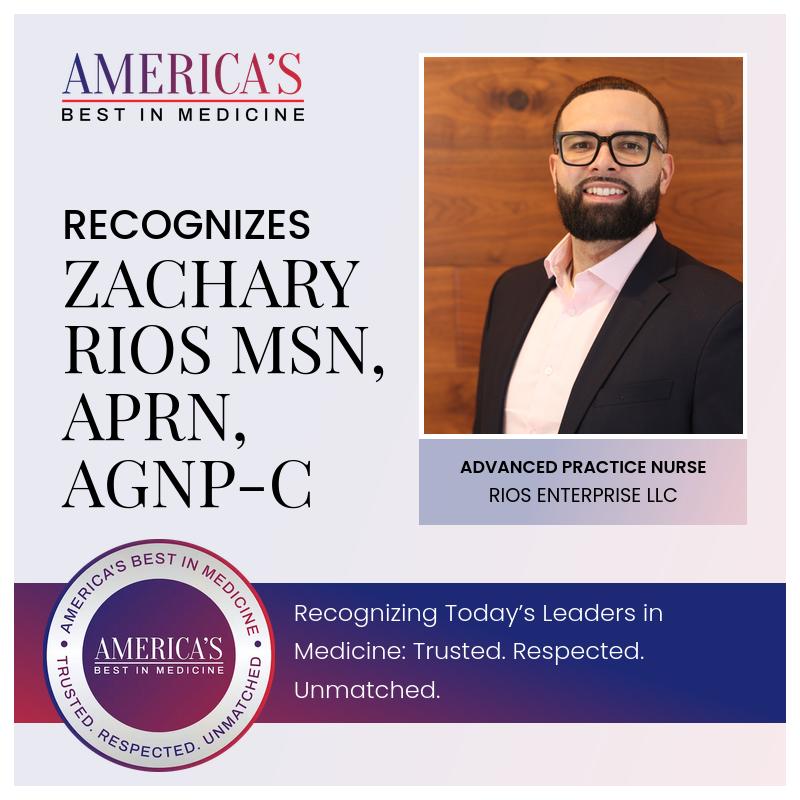 America's Best In Medicine - Zachary Rios Recognition
